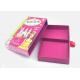 Eco Friendly Pink Cardboard Drawer Box For Display Off Set Printing Service