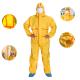 70-100GSM Heavy Industry Disposable Hazmat Suit Chemical Protection Coverall Type 3 4