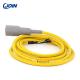 Yellow American Standard Golf Cart Charger Plug With 130inch Cable