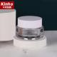 PETG Round Cosmetic Cream Jar 50g Single Wall UV Coating Hair Cream Jar