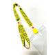 Yellow Flower Printed Fashionable Dye Sublimation Lanyards Pretty Colorful