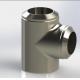 Super Duplex Stainless Steel Fittings AL-6XN UNS N08367 Silver Tee ANSI B16.9
