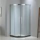 Sector shining stainless steel shower enclosure 900*900 with two sliding doors and two fixed panels.