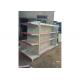 Metallic Supermarket Display Shelving / Retail Pegboard Double - sided Shelf