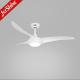 White plastic modern ceiling fan with ight and remote control