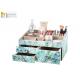 Modern Glass Wood Desk Organizer Box For Bathroom Accessories Storage