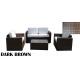 WF-15167 all weather outdoor dark brown conversation sofa furniture