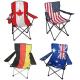 Customizable Logo Countries Flag Printed Folding Metal Camping Beach Chair Wholesale Factory Aluminum Foldable