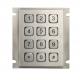 Industrial mini Rear Panel Mouting Steel Metal Numeric Keypad with USB or RS232 Interface