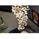 Restaurant Projects Large Custom Made Lamp White Ceramic Flower Pendant Light Leaf Chandelier