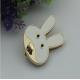 Customized drip glue craft cute rabbit decoration light gold metal purse lock