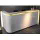 Flat Surface MDF Painting Retail Store Cash Register Display Counter With Lighting