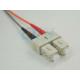SC Multimode Duplex Optical Fiber Connectors Beige House For 3.0mm Cable Jacket