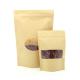 Biodegradable Kraft Paper Pouch Stand Up Pouches 28g 5kg With Window