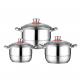 Wholesale TOP Seller Kitchen Silver 6 PCS Soup Pots Steamer Pot Deep Steaming