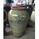 Green Archaize Glazed Round Rustic Outdoor Plant Pots