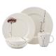 Basic Round Ceramic Dinnerware Sets 16pcs , Decal Printing Home Porcelain Dinnerware