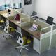 Modern 4 Person Workstation Aluminum Materials With Partition