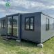 20ft Foldable Tiny House Manufacturer Customized Dark Gray Wall Panels Frame Rainproof Windproof
