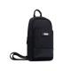 Black Business Sling Bag , Shoulder Day Pack Water Resistant Nylon Pu Leather Material