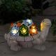 Succulent 7 LED Lights Solar Garden Outdoor Statues Turtle for Patio Balcony Unique Housewarming Gifts