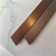 0.6MM Thickness Stainless Steel Tile Trim Copper Sandblast And HL Finished U Shape