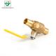 Lead Free 2'' Brass Dzr Ball Valve IPS Thread Yellow Handle