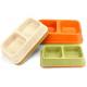Medium Sized Plastic Pet Bowls Bamboo Powder Rice Orange Color 275g Eco Friendly