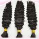 Malaysian 5A virgin remy hair bulk ,natural color(can be dye) deep wave 10''-26''length