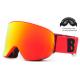 Red Color Ski Goggles High Clear Vision Dual Layer Polycarbonate Lens Material