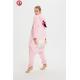 Flamingos Christmas Onesie Pajamas Adult Flamingos Soft Flannel Rear Zipper