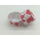 Stitching Color Red And White Baking Cups , Cupcake Paper Cases Mini Birthday Cake Holder