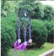 Circular Purple Handmade Dream Catcher Net With Feathers Wall Hanging Decoration Decor Craft Gift Wind Chimes for Home