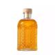 280ml Cosmestic Whisky Bottle with Stripe and Embossing in Transparent Triangle Shape