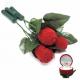 Ceremony Promotion Jewelry Velvet Box Red Rose Shaped With Fast Flashing LED Lights
