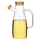 Clear 650ml Glass Olive Oil Bottle With Bamboo Lid