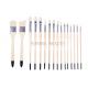 Artist Professional Body Paint Brushes Set With Carrying Case 16Pcs Watercolor Oil Acrylic Painting Brushes
