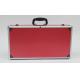 Red Aluminum Carrying Case With Foam Cutouts