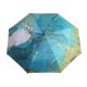 Customized Printed 3 Fold Umbrella , Mini Automatic Umbrella For Sun Or Rain