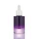 New design small ombre purple white pump 30ml  empty serum container dropper bottle