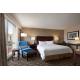 Hotel Room Furniture Cherry Wood King size Bed and Desk set in Modern American
