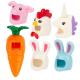 MOC animal rabbit unicorn mini figures hat headgear accessories building blocks