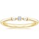 14K Yellow Gold Pearl And Diamond Wedding Ring 2mm Size ODM