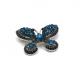 Green Alloy Fashion Brooch Pin , Butterfly Diamond Brooch 2.8cm Height