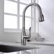 CUPC Hose Touchless Kitchen Faucet Brushed Nickel