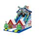 Windmill Merry Christmas Custom Theme Big Festival Inflatable Dry Slide For