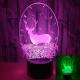 Foreign trade hot sale deer moon 3D night lights LED visual decoration atmosphere gift table lamp