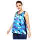 BSCI Sublimation Printed Women Plus Size Tank Top Sleeveless Yoga Tops