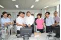 Zhu  Shanlu,  Standing  Committee  Member  of  CPC  Jiangsu  Provincial  Committee  and  Secretary  of  CPC  Nanjing  Municipal  Committee,  inspects  NUPT