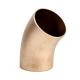 JIS Standard Copper Nickel Elbow Forging Technology Wooden Case Package